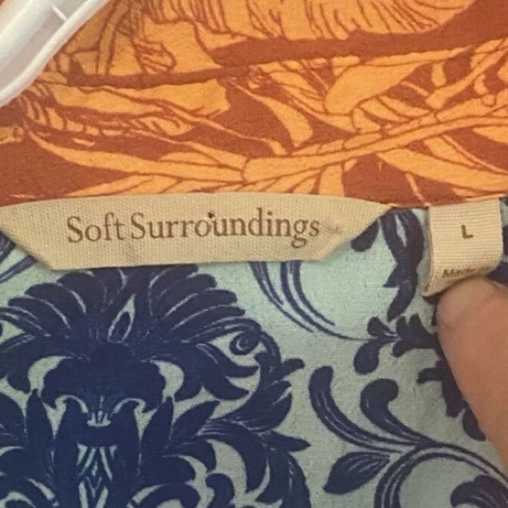 Soft Surroundings Patchwork Floral Button Down Sh… - image 5